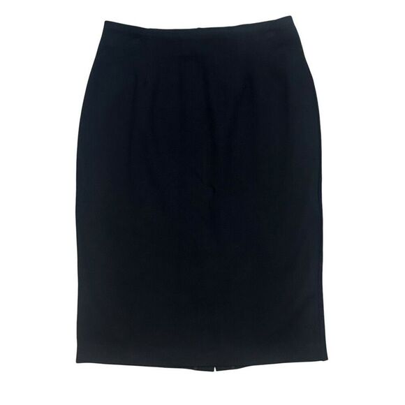 Eileen Fisher Stretchy Ponte Pencil Skirt‎ In Black Minimalist Classic sz Small - Picture 1 of 8